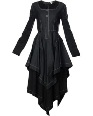 Loewe Long Sleeve Dress - Black