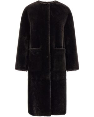 Blancha Long-Sleeved Coat - Black