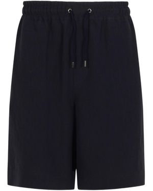 Giorgio Armani Relaxed Fit Drawstring Shorts - Blue