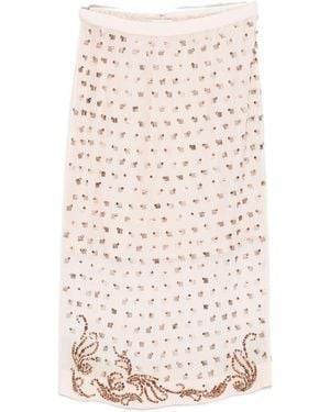 Dries Van Noten Tulle Skirt - White