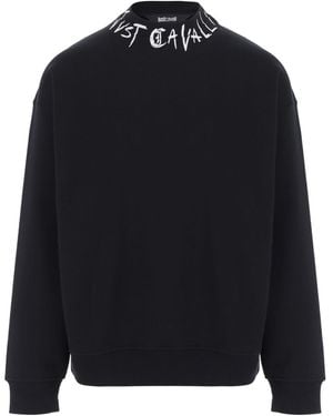 Just Cavalli Logo Crew Neck Sweatshirt - Blue