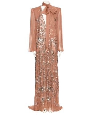 Valentino Long-Sleeved Dress - Pink