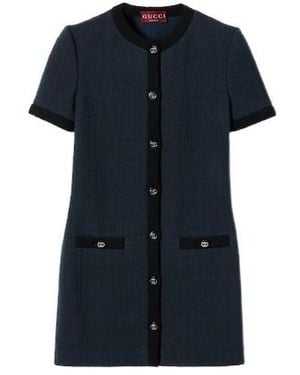 Gucci Tweed Dress - Blue