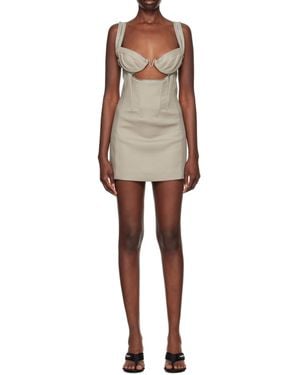 Dion Lee Zip-Detail Cut-Out Minidress - Natural