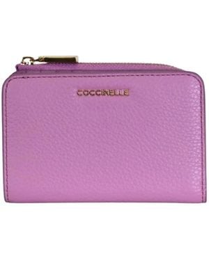 Coccinelle Logo Snap Wallet - Purple