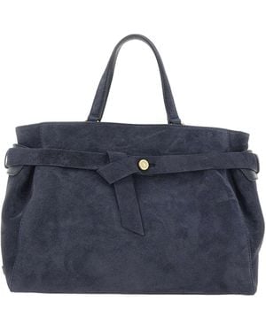 Gianni Chiarini Miranda Suede Tote Bag - Blue