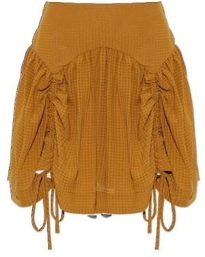 AllSaints Pleated Midi Skirt - Natural