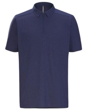 Veilance Frame Polo Shirt Ss - Blue