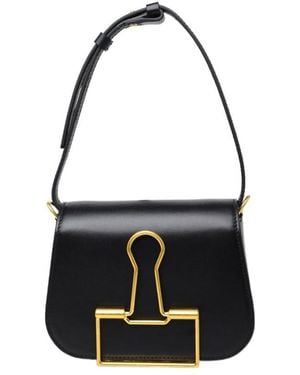 Off-White c/o Virgil Abloh Skeleton Binder Foldover Top Crossbody Bag - Black
