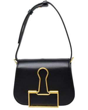 Off-White c/o Virgil Abloh Skeleton Binder Foldover Top Crossbody Bag - Black