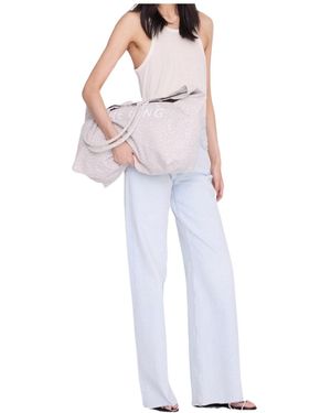 Anine Bing Canvas Tote Bag - White