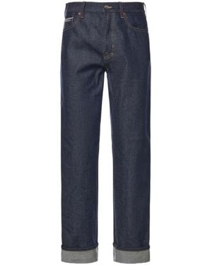 Gucci Logo Patch Denim Trousers - Blue