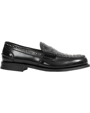 Church's Pembrey Met Stud-Embellished Loafers - Black
