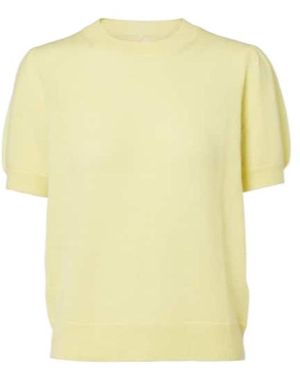 Jardin Des Orangers Knitted Cashmere Top - Yellow
