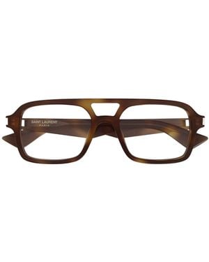 Saint Laurent Full-Frame Non-Prescription Glasses - White