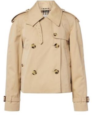 Burberry Classic Solid-Color Trench Coat - Natural