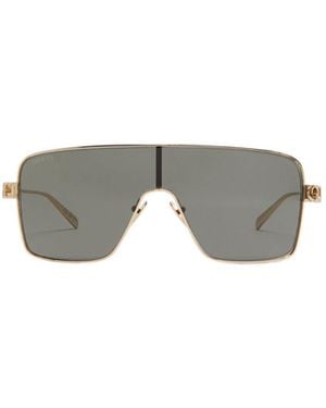 Gucci Integrated Face-Covering Sunglasses - Gray