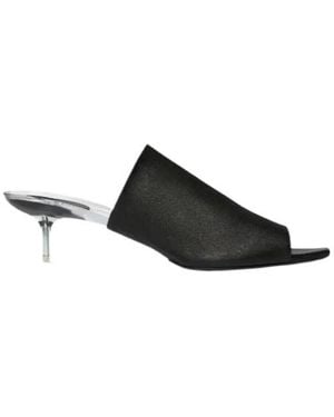 Courreges Square-Toe Sandals - Black