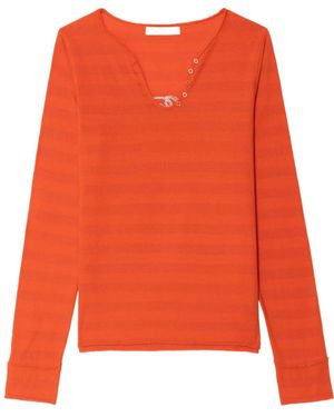 Zadig & Voltaire Striped Long-Sleeve Top - Orange