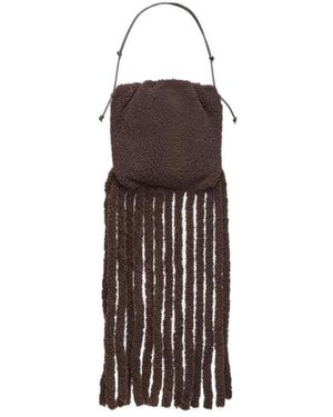 Bottega Veneta The Fringe Pouch Shoulder Bag - Brown