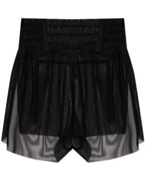 Rick Owens Sheer Layered Shorts - Black