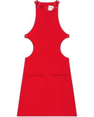 Courreges Cut-Out Detail Sleeveless Dress - Red
