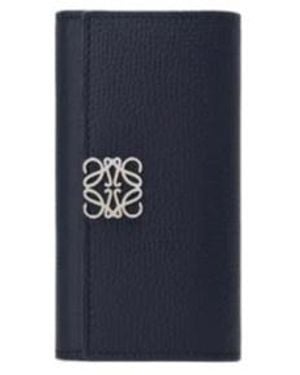 Loewe Anagram Key Pouch - Blue