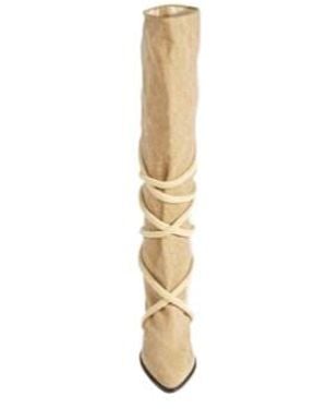 Isabel Marant Pointed Toe Denim Boots - White