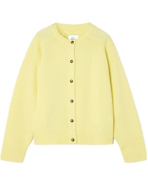 Loulou de Saison Aidar Merino Wool And Cashmere-Blend Cardigan - Yellow
