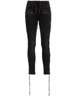 Unravel Project Side-Laced Jeans - Black