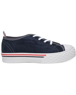 Thom Browne Round-Toe Lace-Up Trainers - Blue
