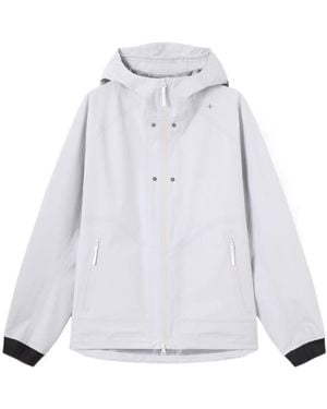 Stone Island Waterproof And Windproof Hooded Jacket - Gray