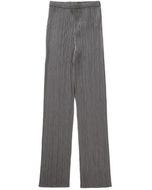 Pleats Please Issey Miyake Pleats Please Issey Miyake Cropped Leg Pleated Trousers - Grey