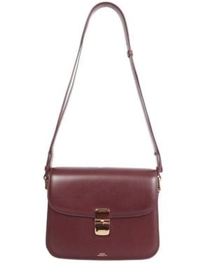 A.P.C. Grace Foldover Shoulder Bag - Purple