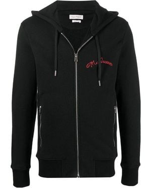 McQueen Vintage Loopback Hooded Jacket - Black