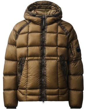 C.P. Company Quilted Lens-Detail Jacket - Green