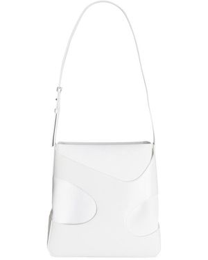 Ferragamo Hollowed-Out Detail Shoulder Bag - White