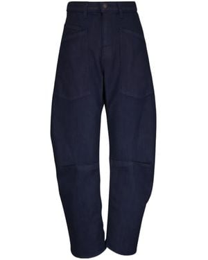Nili Lotan Shon Double-Pocket Jeans - Blue