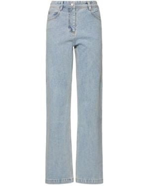 Low Classic Straight Fit Mid Rise Denim Jeans - Blue