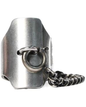 Ann Demeulemeester Chain Ring - White