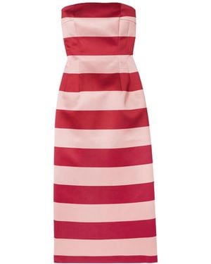 Emilia Wickstead Straight Midi Dress - Red
