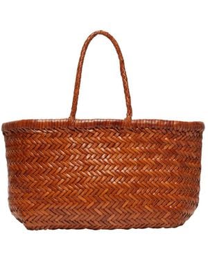 Dragon Diffusion Handwoven Rattan Bag - Brown