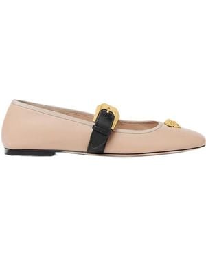 Versace La Medusa Ballet Flats - Natural