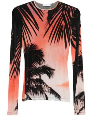 Rabanne Palm Print T-Shirt - Multicolour