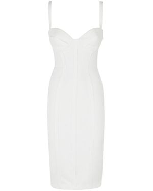 Elisabetta Franchi Suspender Dress - White