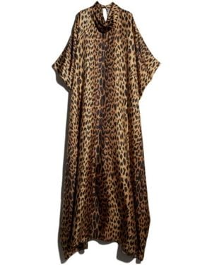 Gucci Printed Silk Dress - Brown