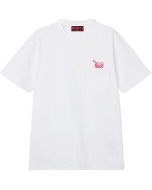 Gucci Cotton Jersey T-Shirt With Print - White