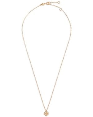Tory Burch Logo Pendant Necklace - White