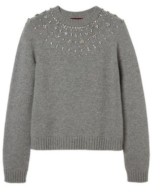 Gucci Embellished Crew-Neck Jumper - Grey