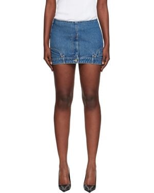 Vetements Upside-Down Denim Miniskirt - Blue